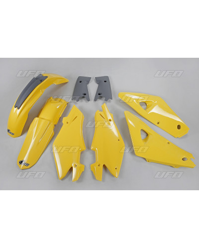 Kit Plastique Moto UFO Kit plastique UFO couleur origine jaune/gris Husqvarna CR125/250