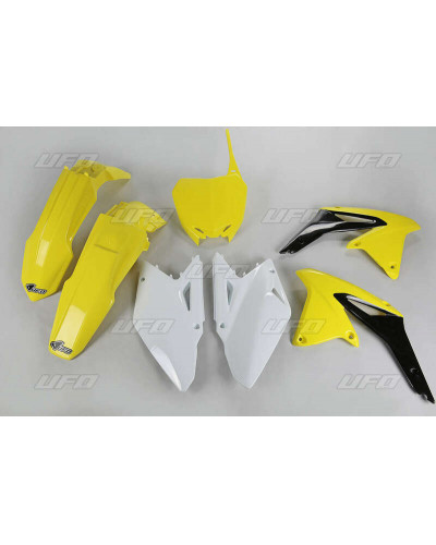 Kit Plastique Moto UFO Kit plastique UFO couleur origine jaune/noir/blanc Suzuki RM-Z450