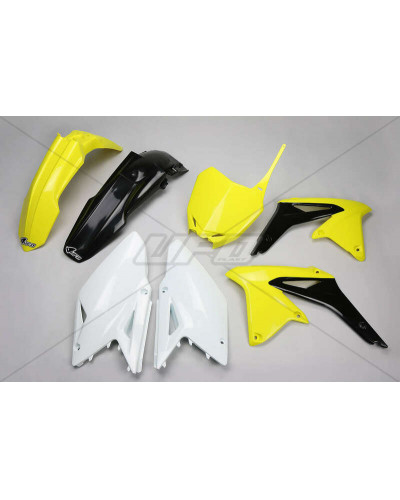 Kit Plastique Moto UFO Kit plastique UFO couleur origine jaune/noir/blanc Suzuki RM-Z450