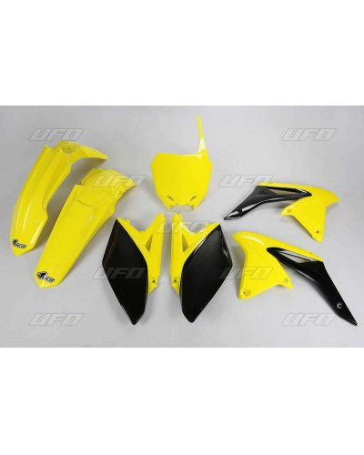 Kit Plastique Moto UFO Kit plastique UFO couleur origine jaune/noir Suzuki RM-Z250