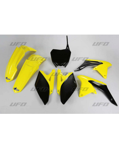 Kit Plastique Moto UFO Kit plastique UFO couleur origine jaune/noir Suzuki RM-Z250