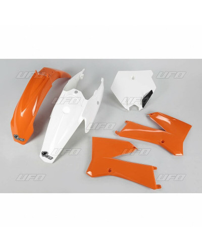 Kit Plastique Moto UFO Kit plastique UFO couleur origine orange/blanc KTM SX85