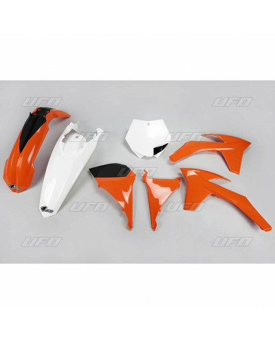 Kit Plastique Moto UFO Kit plastique UFO couleur origine orange/blanc KTM