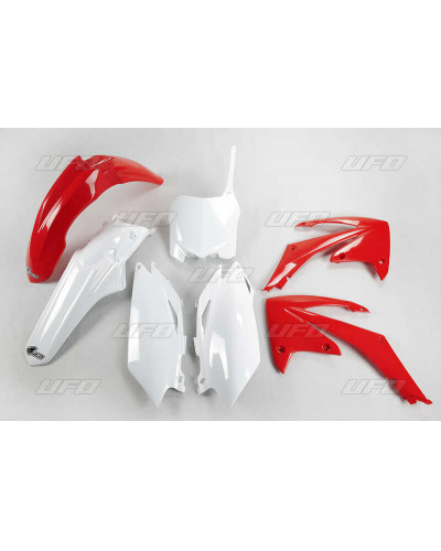 Kit Plastique Moto UFO Kit plastique UFO couleur origine rouge/blanc Honda CRF250R/450R