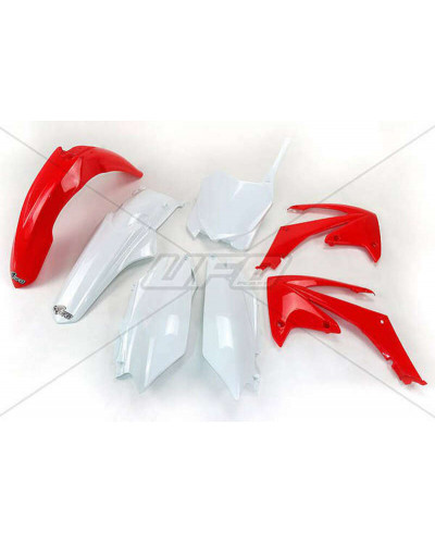 Kit Plastique Moto UFO Kit plastique UFO couleur origine rouge/blanc Honda CRF250R/450R