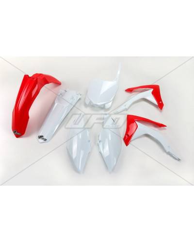 Kit Plastique Moto UFO Kit plastique UFO couleur origine rouge/blanc Honda CRF250R/450R