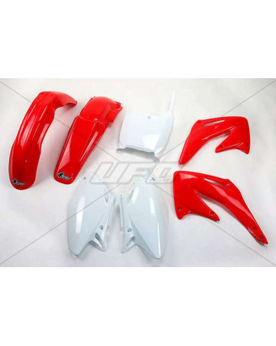 Kit Plastique Moto UFO Kit plastique UFO couleur origine rouge/blanc Honda CRF450R