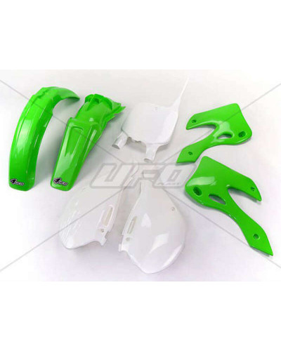 Kit Plastique Moto UFO Kit plastique UFO couleur origine vert/blanc Kawasaki KX125/250