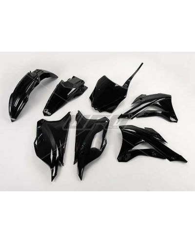 Kit Plastique Moto UFO Kit plastique UFO noir Kawasaki KX85