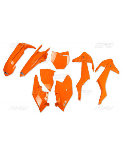 Kit Plastique Moto UFO Kit plastique UFO orange fluo KTM