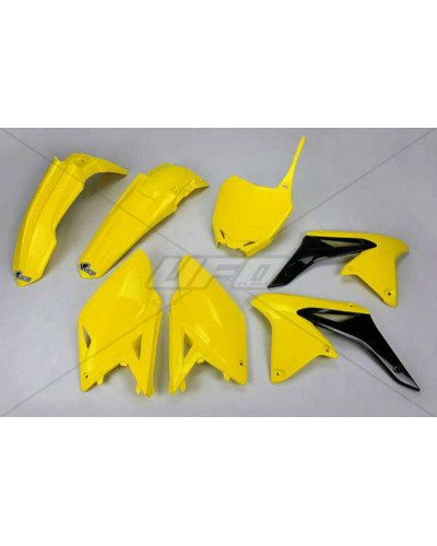Kit Plastique Moto UFO Kit plastique UFO origine (2017) jaune/noir Suzuki RM-Z250
