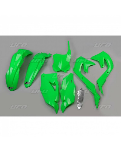 Kit Plastique Moto UFO Kit plastique UFO vert fluo Kawasaki KX450