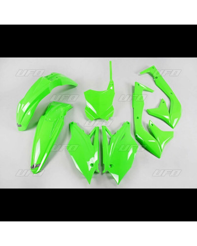 Kit Plastique Moto UFO Kit plastique UFO vert fluo Kawasaki KX450F