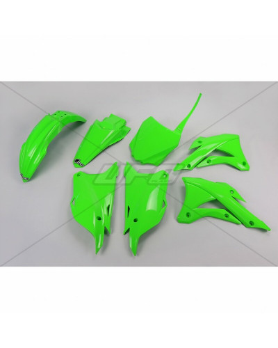 Kit Plastique Moto UFO Kit plastique UFO vert fluo Kawasaki KX85