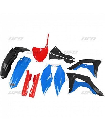 Kit Plastique Moto UFO Kit plastiques UFO Edition Limitée rouge/bleu/noir Honda CRF250R