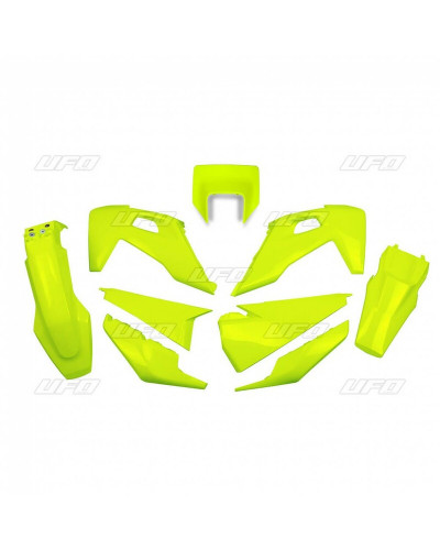 Kit Plastique Moto UFO Kit plastiques UFO jaune fluo Husqvarna FE/TE