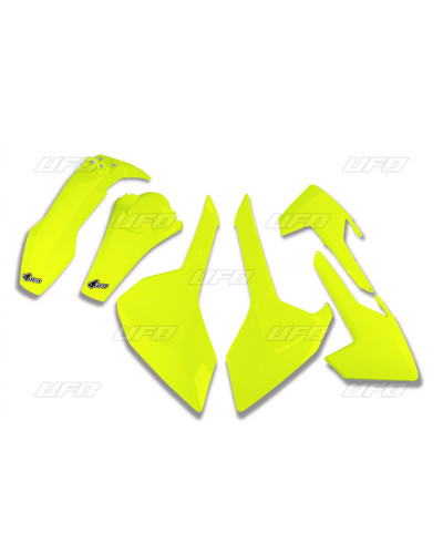 Kit Plastique Moto UFO Kit Plastiques UFO jaune fluo Husqvarna