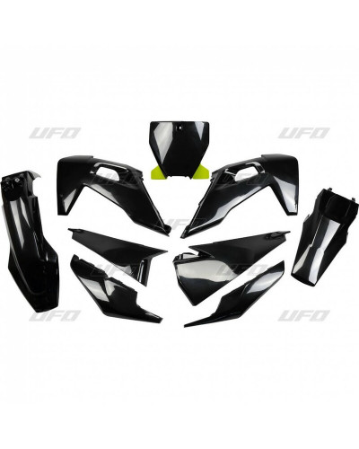 Kit Plastique Moto UFO Kit plastiques UFO noir Husqvarna FC/TC