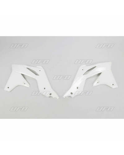 Ouies Radiateur Moto UFO Ouïes de radiateur UFO blanc Kawasaki KX250F