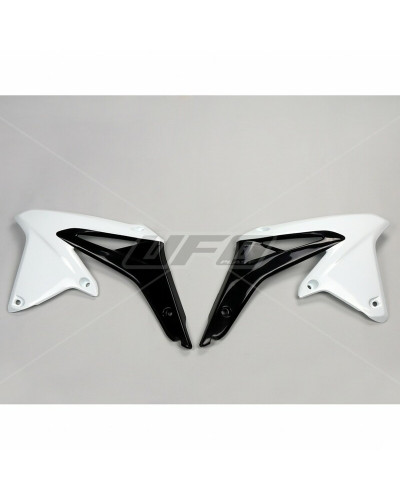 Ouies Radiateur Moto UFO Ouïes de radiateur UFO blanc/noir Suzuki RM-Z450