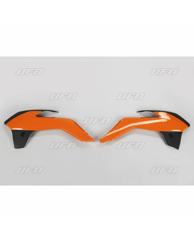 Ouies Radiateur Moto UFO Ouïes de radiateur UFO couleur origine 2013 orange/noir KTM SX85