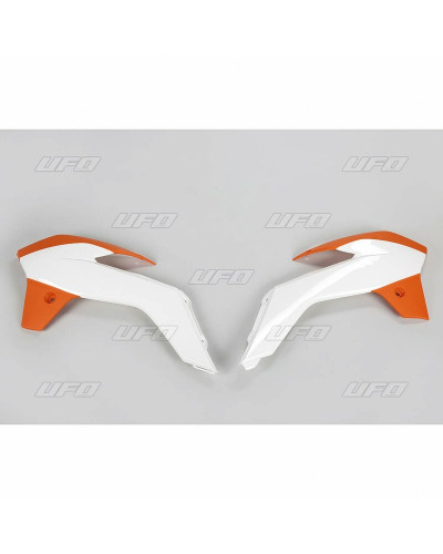 Ouies Radiateur Moto UFO Ouïes de radiateur UFO couleur origine 2015 orange/blanc KTM SX85