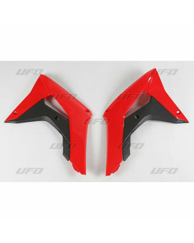 Ouies Radiateur Moto UFO Ouïes de radiateur UFO couleur origine 2017 rouge/noir Honda CRF450R