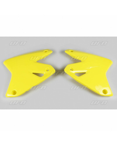 Ouies Radiateur Moto UFO Ouïes de radiateur UFO jaune Suzuki DR-Z400E