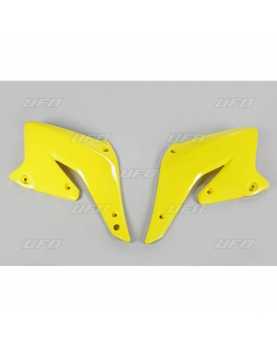 Ouies Radiateur Moto UFO Ouïes de radiateur UFO jaune Suzuki RM-Z250