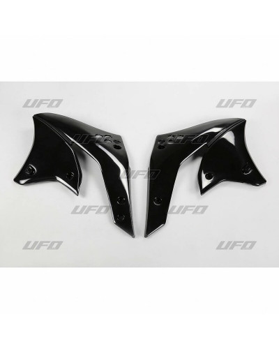 Ouies Radiateur Moto UFO Ouïes de radiateur UFO noir Kawasaki KX250F