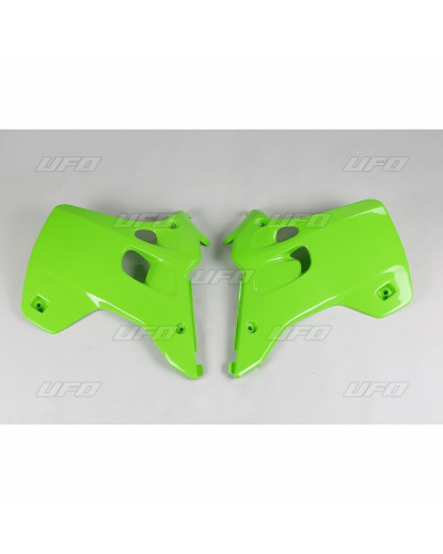 Ouies Radiateur Moto UFO Ouïes de radiateur UFO vert Kawasaki KX125/250