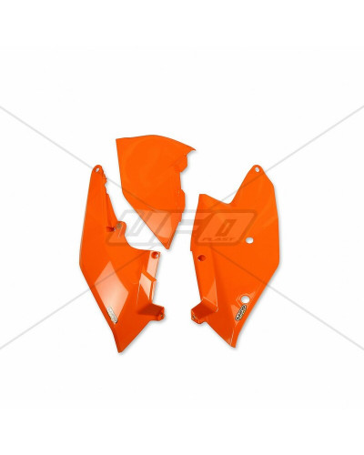 Plaque Course Moto UFO Plaques latérales + cache boîte à air UFO orange KTM SX125/150 & SX-F
