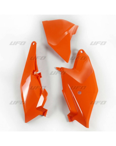 Plaque Course Moto UFO Plaques latérales + cache boîte à air UFO orange KTM SX85