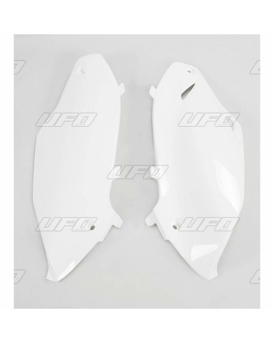 Plaque Course Moto UFO Plaques latérales UFO blanc Kawasaki KX250F/450F