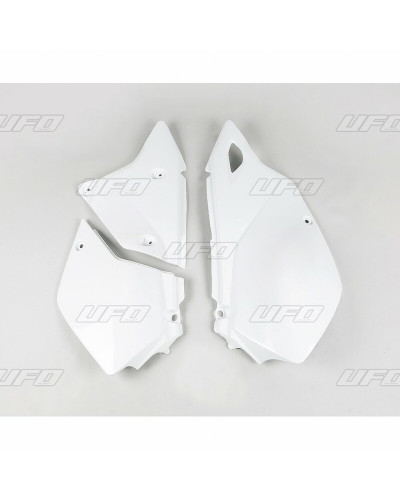 Plaque Course Moto UFO Plaques latérales UFO blanc Suzuki DR-Z400E