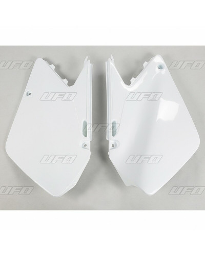 Plaque Course Moto UFO Plaques latérales UFO blanc Suzuki RM125/250