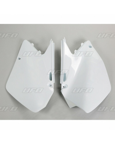 Plaque Course Moto UFO Plaques latérales UFO blanc Suzuki RM125/250