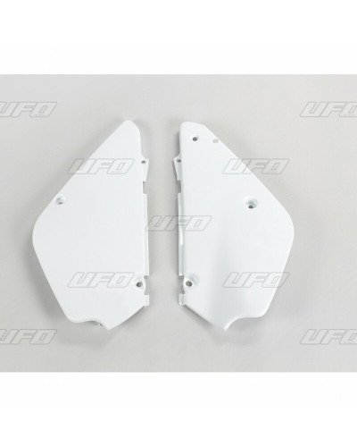 Plaque Course Moto UFO Plaques latérales UFO blanc Suzuki RM85