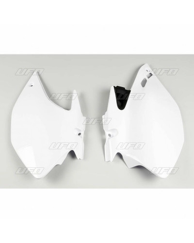 Plaque Course Moto UFO Plaques latérales UFO blanc Yamaha WR250F/450F