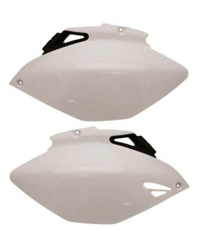 Plaque Course Moto UFO Plaques latérales UFO blanc Yamaha YZ250F/450F