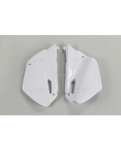 Plaque Course Moto UFO Plaques latérales UFO blanc Yamaha YZ85/85LW