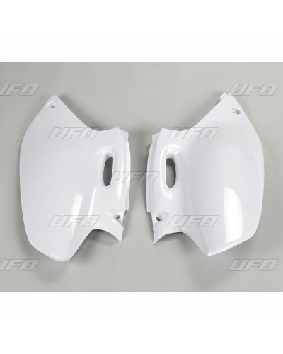 Plaque Course Moto UFO Plaques latérales UFO blanc Yamaha