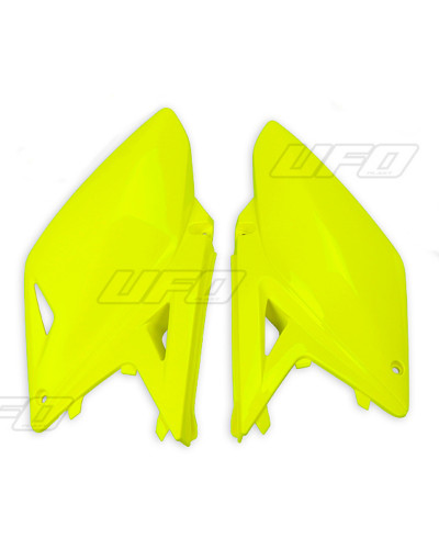 Plaque Course Moto UFO Plaques latérales UFO jaune fluo Suzuki RM-Z250