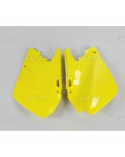 Plaque Course Moto UFO Plaques latérales UFO jaune Suzuki RM125/250