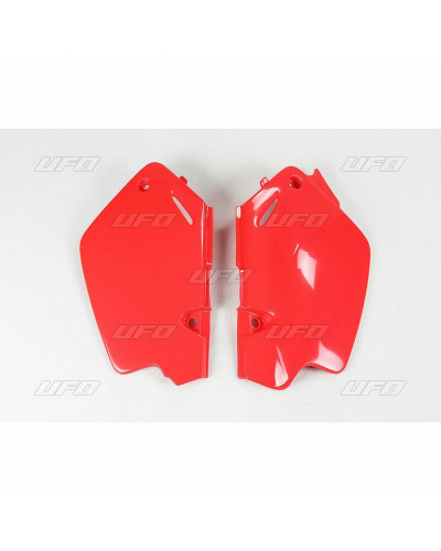 Plaque Course Moto UFO Plaques latérales UFO rouge Honda CR80R