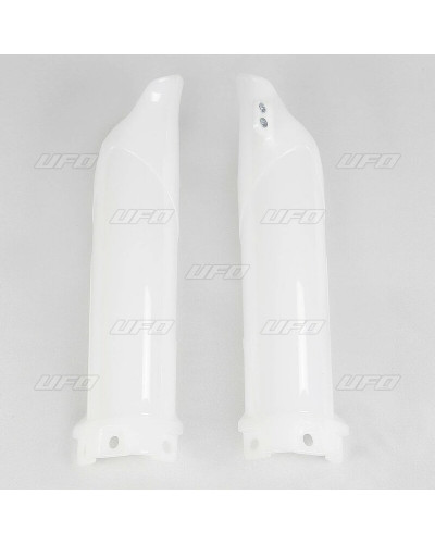 Protège Fourche Moto UFO Protections de fourche UFO blanc Kawasaki KX85