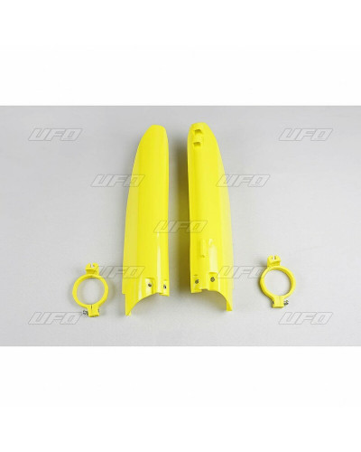 Protège Fourche Moto UFO Protections de fourche UFO jaune Suzuki RM125/250