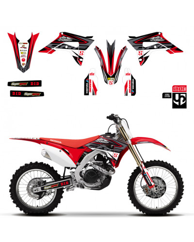 KIT STICKERS UP DESIGN Kit Deco UP IRON HONDA CRF 450 2017-2018 / CRF 250 2018 ROUGE KIT STICKERS UP DESIGN Kit Deco UP IRON HONDA CRF 450 2017-2018 / CRF 250 2018 ROUGE
