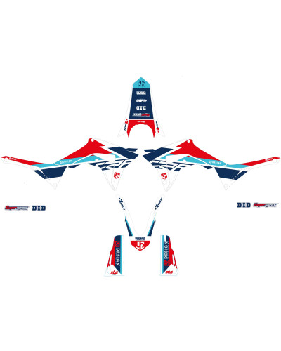 KIT STICKERS UP DESIGN Kit Déco UP ROUND HONDA CRF 250 R (2019-2021) Rouge