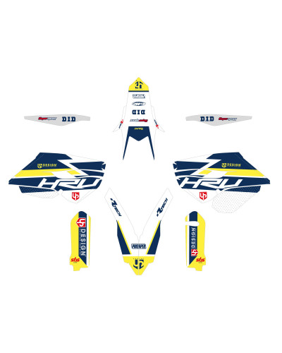 KIT STICKERS UP DESIGN Kit Déco UP ROUND HUSQVARNA TE (2014) Blanc KIT STICKERS UP DESIGN Kit Déco UP ROUND HUSQVARNA TE (2014) Blanc